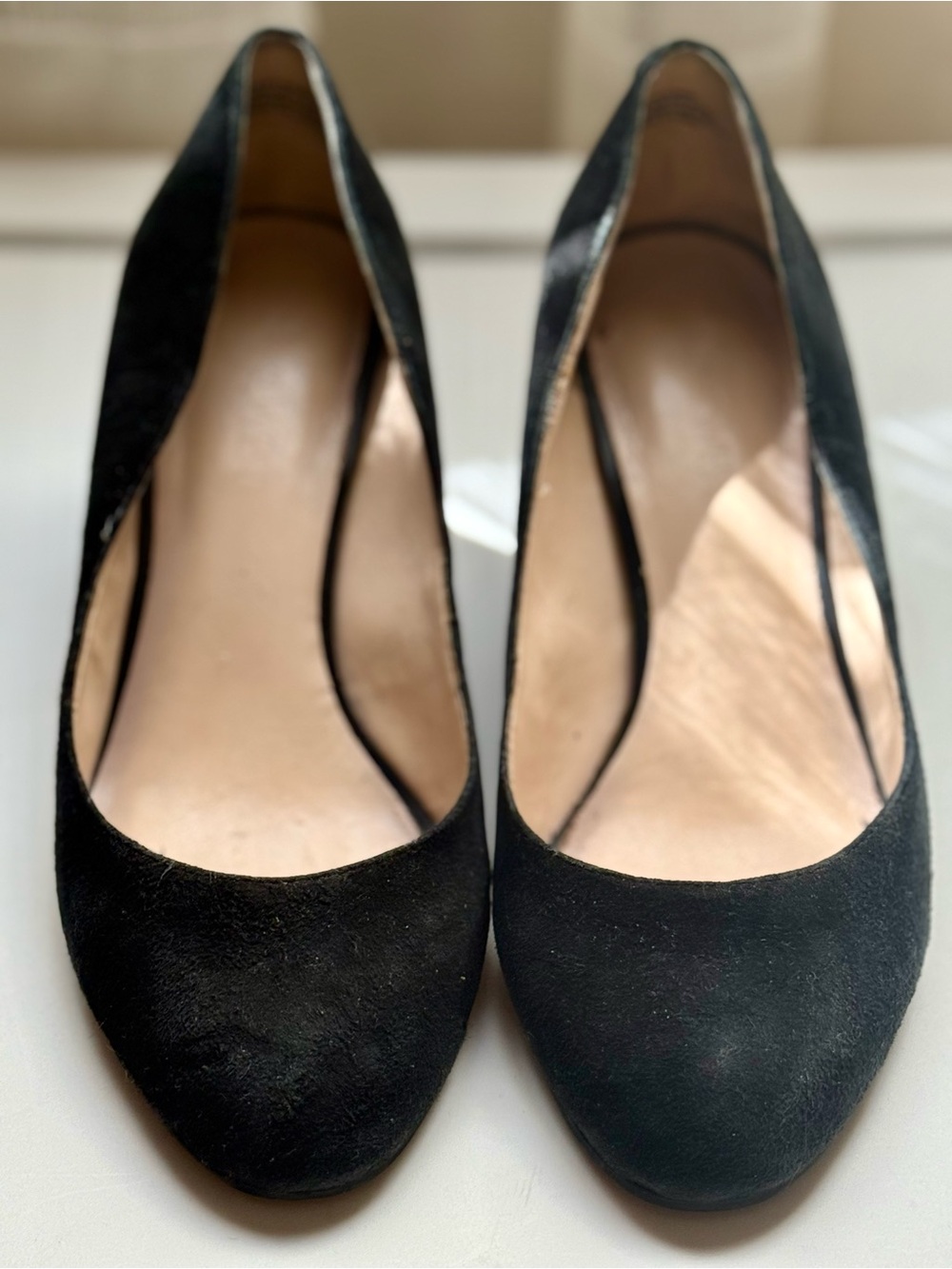 Classic Nine West Black Suede Women's Pumps - Picture 4 of 6